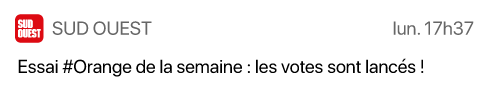 Notification Sud Ouest